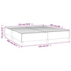 Stella Homewares Bed Frame without Mattress Dark Grey 152x203 cm Queen Fabric