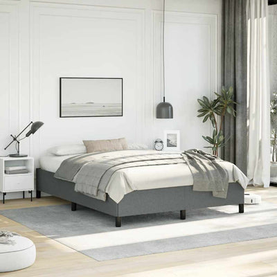 Stella Homewares Bed Frame without Mattress Dark Grey 152x203 cm Queen Fabric