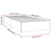 Stella Homewares Bed Frame without Mattress Dark Grey King Single Fabric
