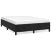 Stella Homewares Bed Frame without Mattress Black 137x187 cm Double Velvet