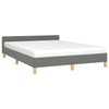 Stella Homewares Bed Frame without Mattress Dark Grey Double Fabric