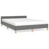 Stella Homewares Bed Frame without Mattress Dark Grey Queen Fabric