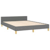 Stella Homewares Bed Frame without Mattress Dark Grey Queen Fabric