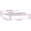 Stella Homewares Bed Frame without Mattress Dark Grey Queen Fabric