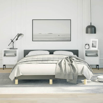 Stella Homewares Bed Frame without Mattress Dark Grey Queen Fabric