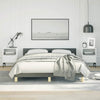 Stella Homewares Bed Frame without Mattress Dark Grey Queen Fabric