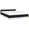 Stella Homewares Bed Frame without Mattress Black Queen Fabric