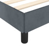 Stella Homewares Bed Frame without Mattress Dark Grey Double Velvet