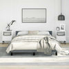 Stella Homewares Bed Frame without Mattress Dark Grey Double Velvet