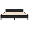 Stella Homewares Bed Frame without Mattress Black Double Velvet