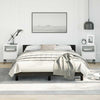 Stella Homewares Bed Frame without Mattress Black Double Velvet
