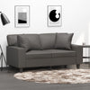 Stella Homewares Throw Pillows 2 pcs Grey 40x40 cm Faux Leather