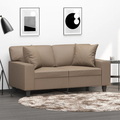 Stella Homewares Throw Pillows 2 pcs Cappuccino 40x40 cm Faux Leather