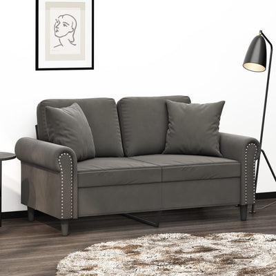Stella Homewares Throw Pillows 2 pcs Dark Grey 40x40 cm Velvet