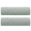 Stella Homewares Throw Pillows 2 pcs Light Grey Diameter 15x50 cm Velvet