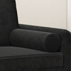 Stella Homewares Throw Pillows 2 pcs Black Diameter 15x50 cm Velvet