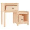 Stella Homewares Bedside Cabinet 79.5x38x65.5 cm Solid Wood Pine