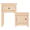 Stella Homewares Bedside Cabinet 79.5x38x65.5 cm Solid Wood Pine