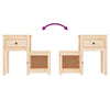Stella Homewares Bedside Cabinets 2 pcs 79.5x38x65.5 cm Solid Wood Pine