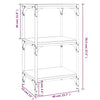 Stella Homewares Book Cabinet Black 40x33x70.5 cm Engineered Wood and Steel