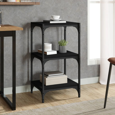 Stella Homewares Book Cabinet Black 40x33x70.5 cm Engineered Wood and Steel