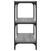 Stella Homewares Book Cabinet Grey Sonoma 40x33x70.5 cm Engineered Wood and Steel