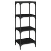 Stella Homewares Book Cabinet Black 40x33x100 cm Engineered Wood and Steel