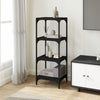 Stella Homewares Book Cabinet Black 40x33x100 cm Engineered Wood and Steel