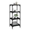 Stella Homewares Book Cabinet Black 40x33x100 cm Engineered Wood and Steel