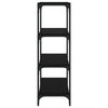 Stella Homewares Book Cabinet Black 40x33x100 cm Engineered Wood and Steel