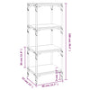 Stella Homewares Book Cabinet Black 40x33x100 cm Engineered Wood and Steel