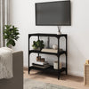 Stella Homewares Book Cabinet Black 60x33x70.5 cm Engineered Wood and Steel