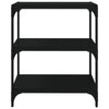 Stella Homewares Book Cabinet Black 60x33x70.5 cm Engineered Wood and Steel