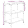 Stella Homewares Book Cabinet Black 60x33x70.5 cm Engineered Wood and Steel