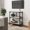 Stella Homewares Book Cabinet Grey Sonoma 60x33x70.5 cm Engineered Wood and Steel