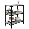 Stella Homewares Book Cabinet Grey Sonoma 60x33x70.5 cm Engineered Wood and Steel