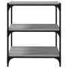 Stella Homewares Book Cabinet Grey Sonoma 60x33x70.5 cm Engineered Wood and Steel