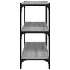 Stella Homewares Book Cabinet Grey Sonoma 60x33x70.5 cm Engineered Wood and Steel