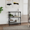 Stella Homewares Book Cabinet Grey Sonoma 60x33x70.5 cm Engineered Wood and Steel