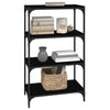 Stella Homewares Book Cabinet Black 60x33x100 cm Engineered Wood and Steel