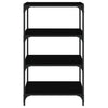 Stella Homewares Book Cabinet Black 60x33x100 cm Engineered Wood and Steel