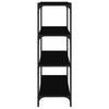 Stella Homewares Book Cabinet Black 60x33x100 cm Engineered Wood and Steel