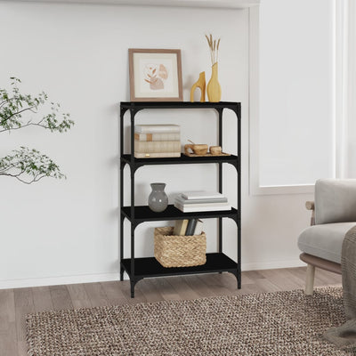 Stella Homewares Book Cabinet Black 60x33x100 cm Engineered Wood and Steel