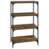 Stella Homewares Book Cabinet Smoked Oak 60x33x100 cm Engineered Wood and Steel