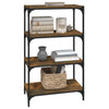 Stella Homewares Book Cabinet Smoked Oak 60x33x100 cm Engineered Wood and Steel