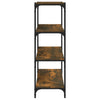 Stella Homewares Book Cabinet Smoked Oak 60x33x100 cm Engineered Wood and Steel