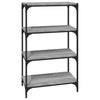 Stella Homewares Book Cabinet Grey Sonoma 60x33x100 cm Engineered Wood and Steel