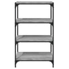 Stella Homewares Book Cabinet Grey Sonoma 60x33x100 cm Engineered Wood and Steel
