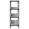 Stella Homewares Book Cabinet Grey Sonoma 60x33x100 cm Engineered Wood and Steel
