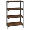 Stella Homewares Book Cabinet Brown Oak 60x33x100 cm Engineered Wood and Steel